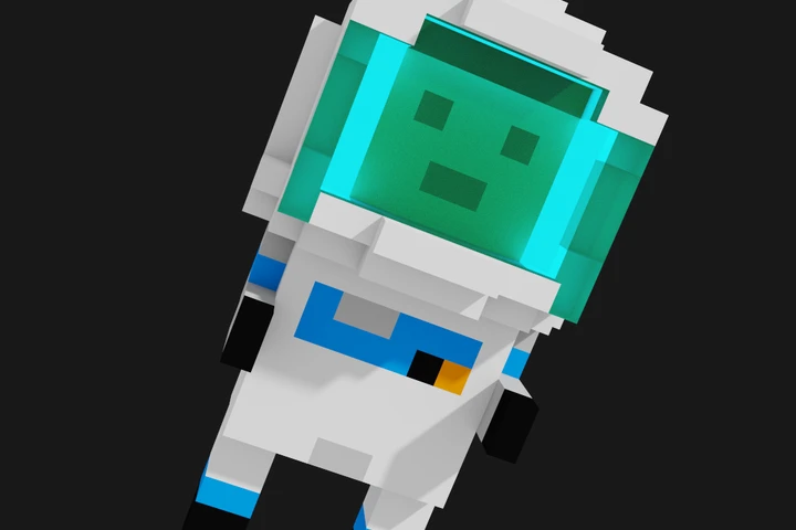 Astronaut 3D Voxel Character cover image.