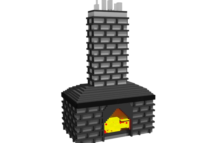 3D Furnace Voxel Style Model cover image.