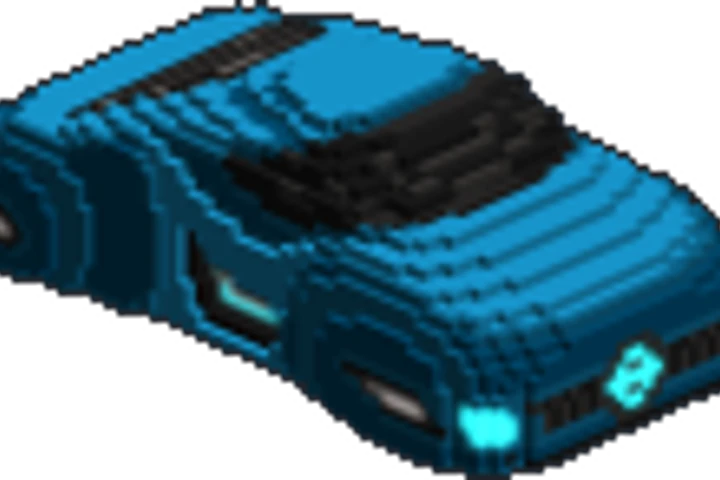 Futuristic Hover Car - Blue cover image.